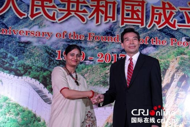 中国驻印度大使馆举办国庆68周年招待会