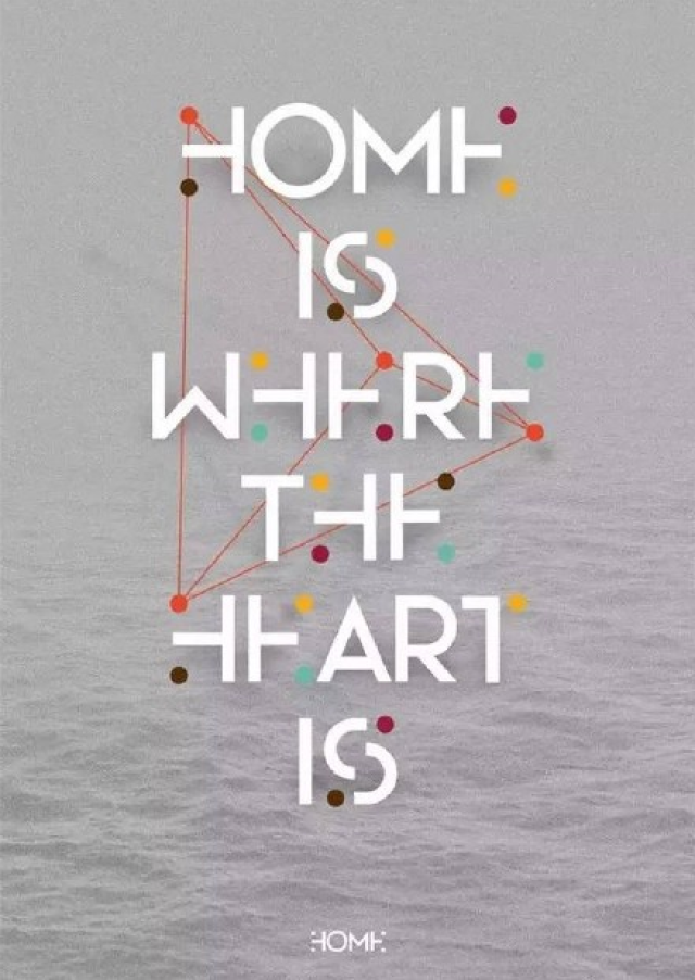 水墨,英文,花语的字体海报设计