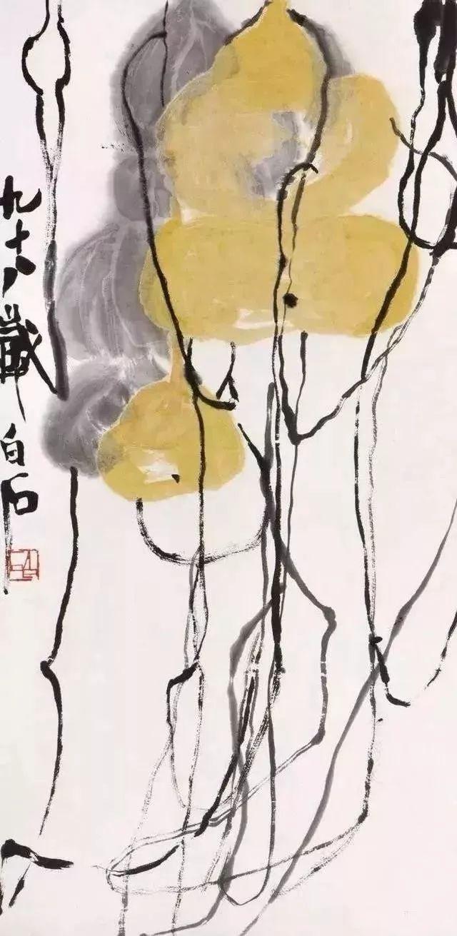 書畫家影像網薦|【藝術技法】——看齊白石畫葫蘆,學葫蘆畫法秘訣!