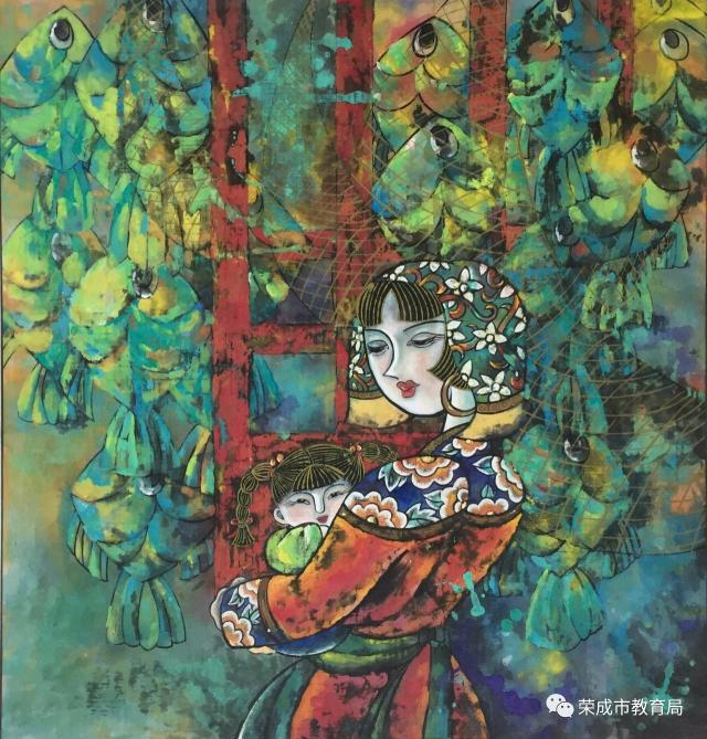 作品七十七《憩 郭彩丽,毕业于烟台师范学院美术系,现任市石岛湾